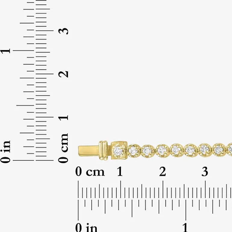 (G-H / Si2-I1) Womens 2 CT. T.W. Lab Grown White Diamond Sterling Silver 7.25 Inch Tennis Bracelet