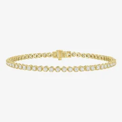 (G-H / Si2-I1) Womens 2 CT. T.W. Lab Grown White Diamond Sterling Silver 7.25 Inch Tennis Bracelet