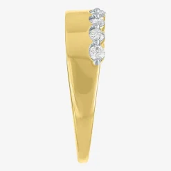 (G-H / Si2-I1) Womens 1/3 CT. T.W. Lab Grown White Diamond 10K Gold Anniversary Band