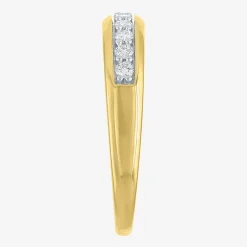 (Gh / Si2 I1) Womens 1/4 CT. T.W. Lab Grown White Diamond 10K Gold Anniversary Wedding Band