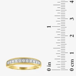 (Gh / Si2 I1) Womens 1/4 CT. T.W. Lab Grown White Diamond 10K Gold Anniversary Wedding Band