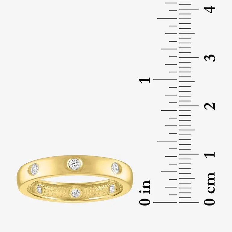(G-H / Si2-I1) Womens 1/3 CT. T.W. Lab Grown White Diamond 10K Gold Delicate Wedding Band