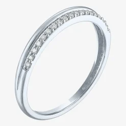 (G-H / Si2-I1) Womens 1/10 CT. T.W. Lab Grown White Diamond 10K Gold Wedding Band