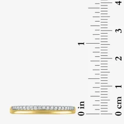 (G-H / Si2-I1) Womens 1/10 CT. T.W. Lab Grown White Diamond 10K Gold Wedding Band