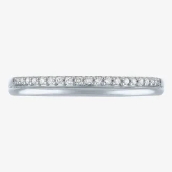(G-H / Si2-I1) Womens 1/10 CT. T.W. Lab Grown White Diamond 10K Gold Wedding Band
