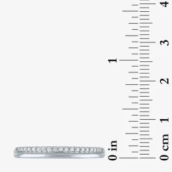 (G-H / Si2-I1) Womens 1/10 CT. T.W. Lab Grown White Diamond 10K Gold Wedding Band