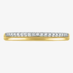 (G-H / Si2-I1) Womens 1/10 CT. T.W. Lab Grown White Diamond 10K Gold Wedding Band