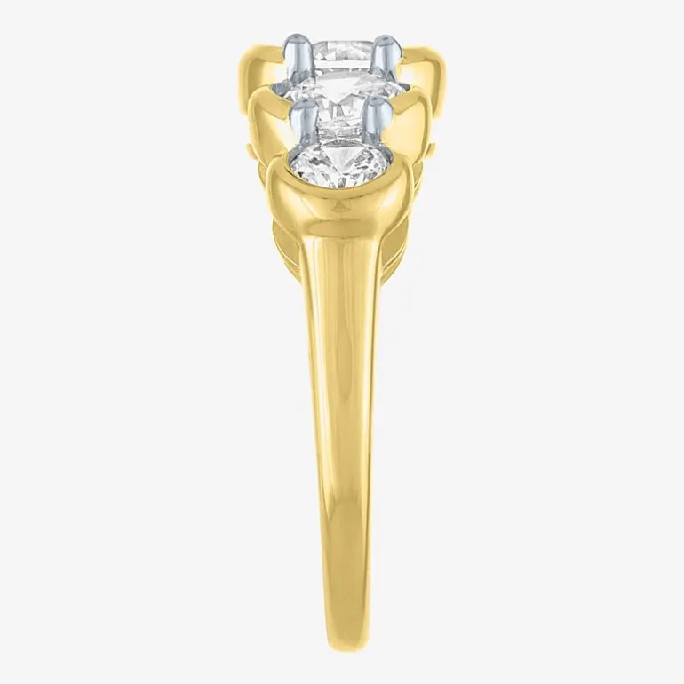 G-H / Si2-I1 Womens 7.5MM 2 CT. T.W. Lab Grown White Diamond 10K Gold 5-Stone Anniversary Band