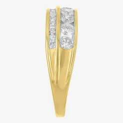 (G-H / Si-I1)) Womens 6.5MM 1 CT. T.W. Lab Grown White Diamond 10K Gold Anniversary Wedding Band
