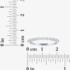 (G-H / Si2-I1) Womens 2MM 1/4 CT. T.W. Lab Grown White Diamond 10K Gold Wedding Band