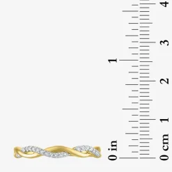 (G-H / Si2-I1) Womens 3MM 1/10 CT. T.W. Lab Grown White Diamond 10K Gold Wedding Band