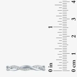 (G-H / Si2-I1) Womens 3MM 1/10 CT. T.W. Lab Grown White Diamond 10K Gold Wedding Band