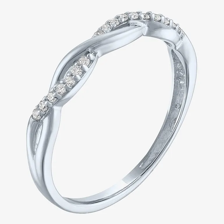 (G-H / Si2-I1) Womens 3MM 1/10 CT. T.W. Lab Grown White Diamond 10K Gold Wedding Band