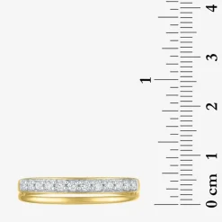 (G-H / Si2-I1) Womens 4.5MM 1/4 CT. T.W. Lab Grown White Diamond 10K Gold Wedding Band