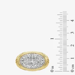 (G-H / Si2) Mens 3 CT. T.W. Lab Grown White Diamond 14K Gold Over Silver Fashion Ring