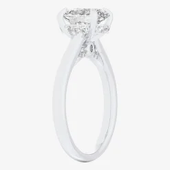 (G-H / Si1-Si2) Womens 2 1/5 CT. T.W. Lab Grown White Diamond 14K Gold Oval Engagement Ring