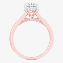 (G-H / Si1-Si2) Womens 2 1/5 CT. T.W. Lab Grown White Diamond 14K Gold Oval Engagement Ring