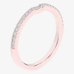 (G-H / Si1-Si2) Womens 1/6 CT. T.W. Lab Grown White Diamond 14K Gold Wedding Band