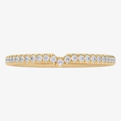 (G-H / Si1-Si2) Womens 1/6 CT. T.W. Lab Grown White Diamond 14K Gold Wedding Band