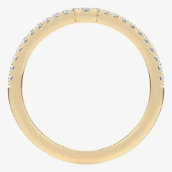 (G-H / Si1-Si2) Womens 1/6 CT. T.W. Lab Grown White Diamond 14K Gold Wedding Band