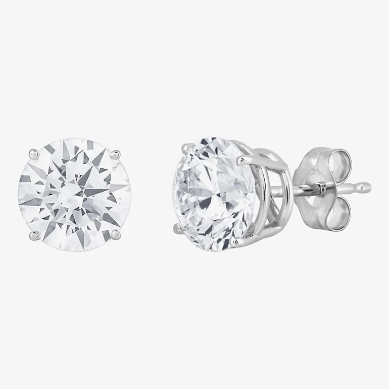 (G-H, Si2) Womens 5 CT. T.W. Lab-Grown Diamond 10K Gold Round 2-pc. Jewelry Set