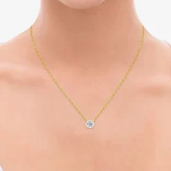 (G-H, Si2) Womens 5 CT. T.W. Lab-Grown Diamond 10K Gold Round 2-pc. Jewelry Set