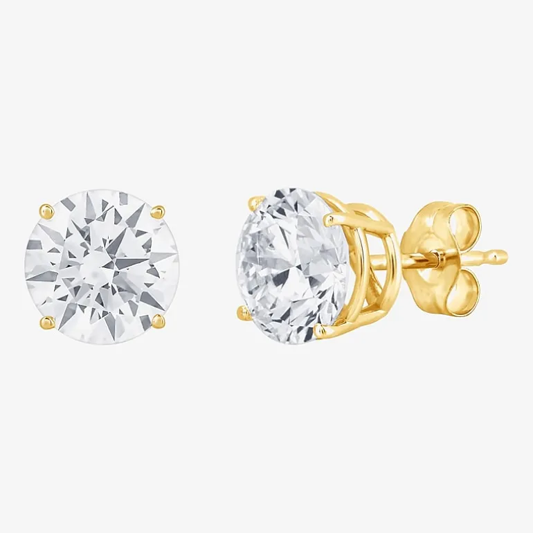 (G-H, Si2) Womens 5 CT. T.W. Lab-Grown Diamond 10K Gold Round 2-pc. Jewelry Set
