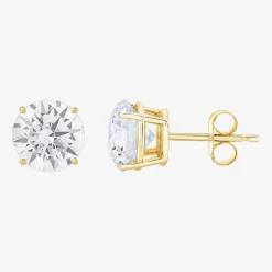 (G-H, Si2) Womens 5 CT. T.W. Lab-Grown Diamond 10K Gold Round 2-pc. Jewelry Set