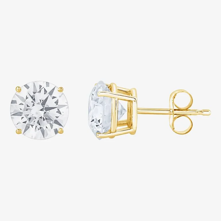 (G-H, Si2) Womens 5 CT. T.W. Lab-Grown Diamond 10K Gold Round 2-pc. Jewelry Set