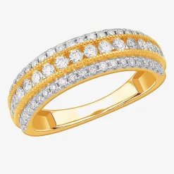 (G-H / VS2-SI1) 3/4 CT. T.W. Lab Grown Diamond 10K Gold Anniversary Band