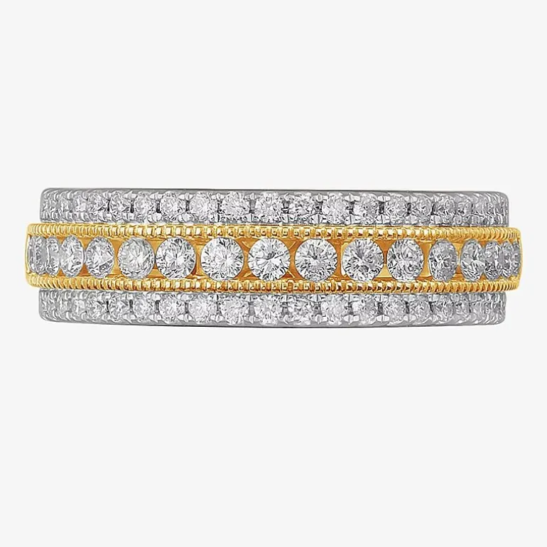 (G-H / VS2-SI1) 3/4 CT. T.W. Lab Grown Diamond 10K Gold Anniversary Band