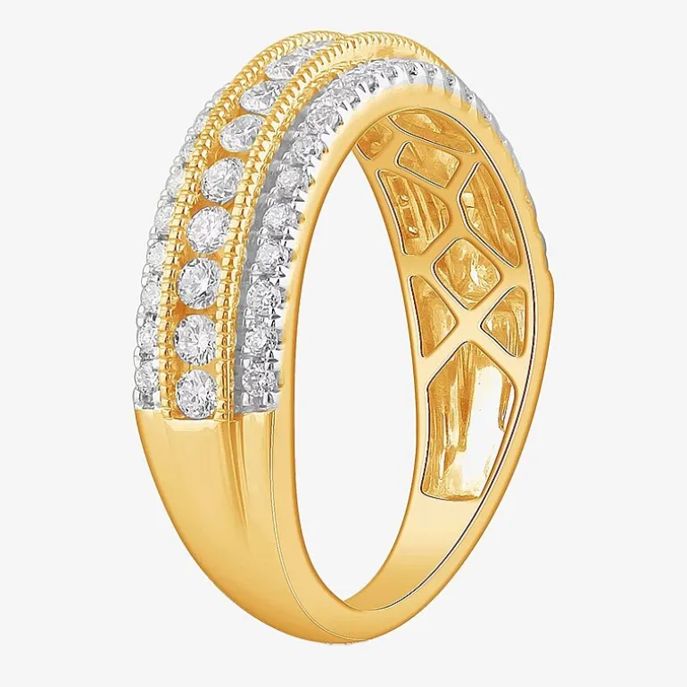 (G-H / VS2-SI1) 3/4 CT. T.W. Lab Grown Diamond 10K Gold Anniversary Band