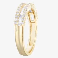 (G-H / Vs2-Si1) Womens 1/2 CT. T.W. Lab Grown White Diamond 10K Gold Anniversary Band