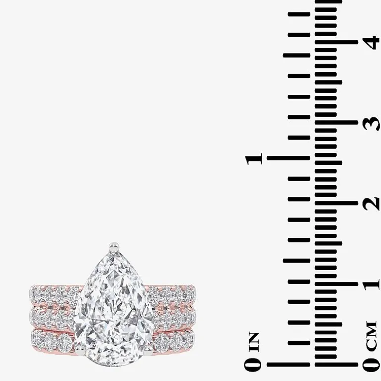 (G-H / Vs2-Si1) Womens 7 Ct.T.W. Lab Grown White Diamond 14K Gold Side Stone Bridal Set