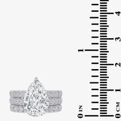 (G-H / Vs2-Si1) Womens 7 Ct.T.W. Lab Grown White Diamond 14K Gold Side Stone Bridal Set