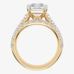 (G-H / Vs2-Si1) Womens 5 CT. T.W. Lab Grown White Diamond 14K Gold Side Stone Bridal Set
