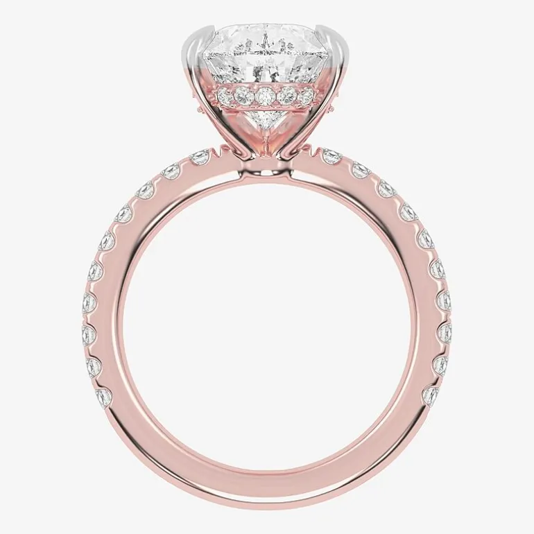 (G-H / Vs2-Si1) Womens 3 1/2 CT. T.W Lab Grown White Diamond 14K Gold Pear Side Stone Engagement Ring