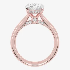 (G-H / Vs2-Si1) Womens 3 1/4 CT. T.W. Lab Grown White Diamond 14K Gold Oval Solitaire Engagement Ring