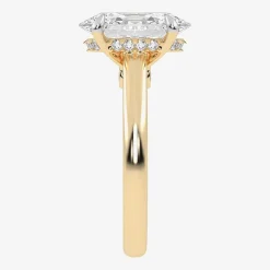 (G-H / Vs2-Si1) Womens 3 1/4 CT. T.W. Lab Grown White Diamond 14K Gold Oval Solitaire Engagement Ring