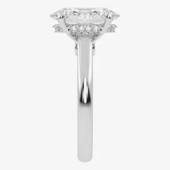 (G-H / Vs2-Si1) Womens 3 1/4 CT. T.W. Lab Grown White Diamond 14K Gold Oval Solitaire Engagement Ring