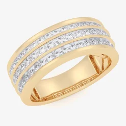 (G-H / Vs1-Vs2) Womens 1 CT. T.W. Lab Grown White Diamond 10K Gold Anniversary Band