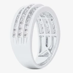 (G-H / Vs1-Vs2) Womens 1 CT. T.W. Lab Grown White Diamond 10K Gold Anniversary Band