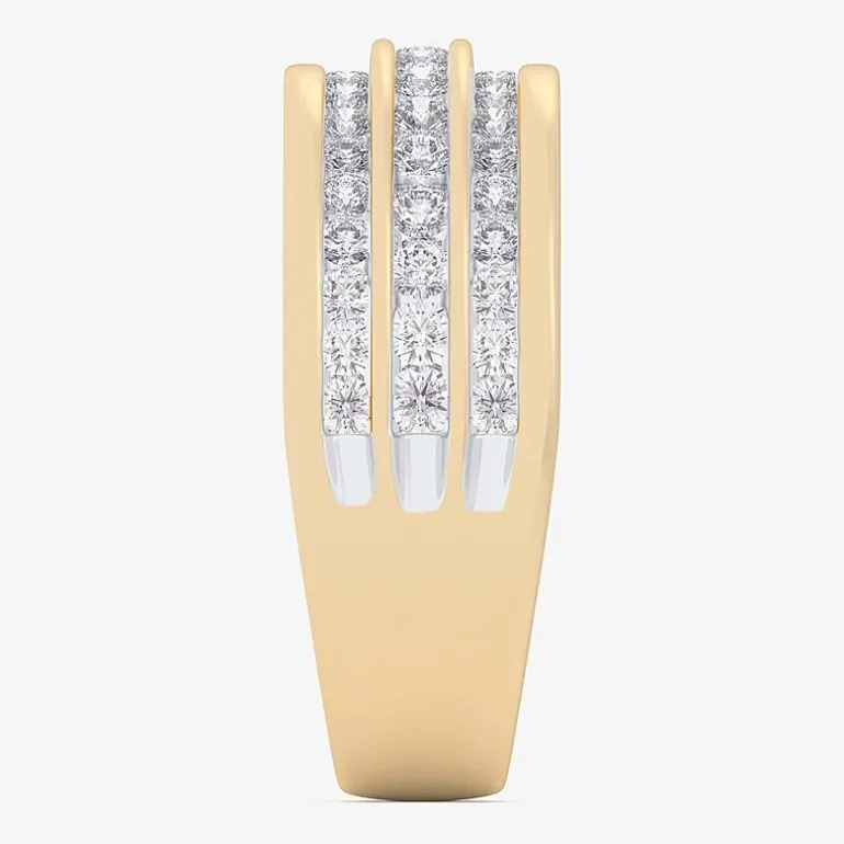 (G-H / Vs1-Vs2) Womens 1 CT. T.W. Lab Grown White Diamond 10K Gold Anniversary Band
