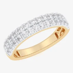 (G-H / Vs1-Vs2) Womens 4MM 3/4 CT. T.W. Lab Grown White Diamond 10K Gold Anniversary Band