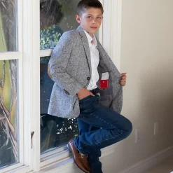 Gioberti Boy's Lightweight Formal Tweed Blazer Jacket