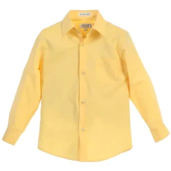 Gioberti Boy's Long Sleeve Dress Shirt And Stripe Zippered Tie Set