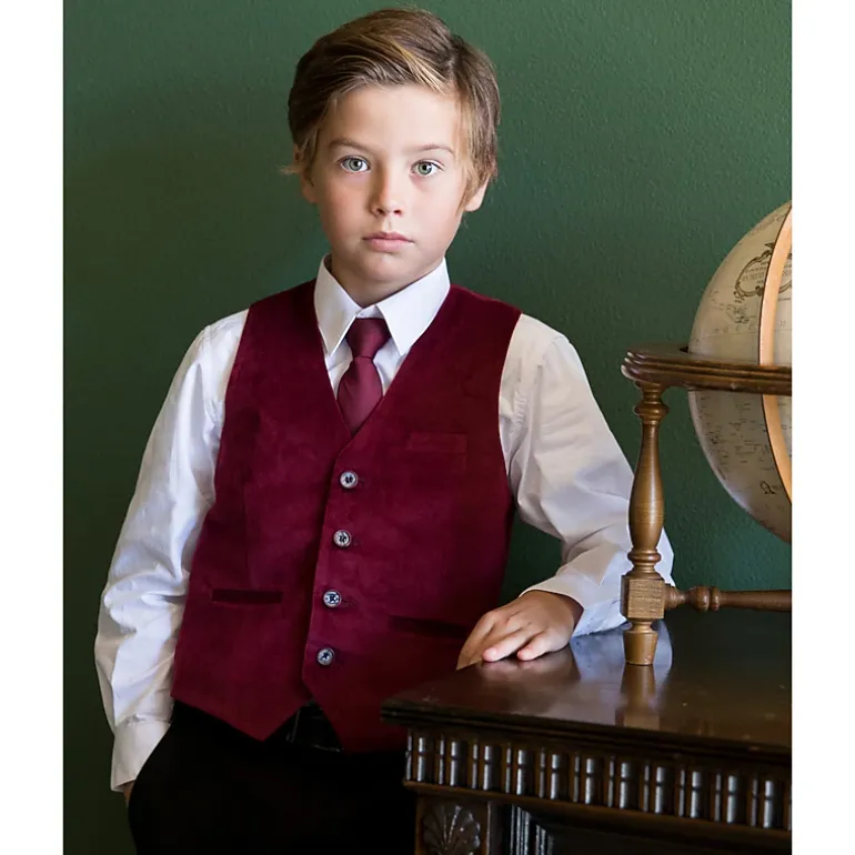 Gioberti Boy's Velvet Formal Suit Vest