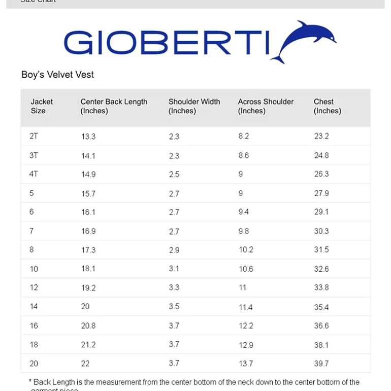 Gioberti Boy's Velvet Formal Suit Vest