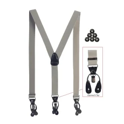 Gioberti Men's Convertible Suspenders, Bow Tie, and Hanky Set