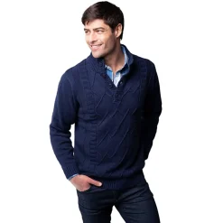 Gioberti Men's 100% Cotton Button Down Collar Knitted Pullover Sweater